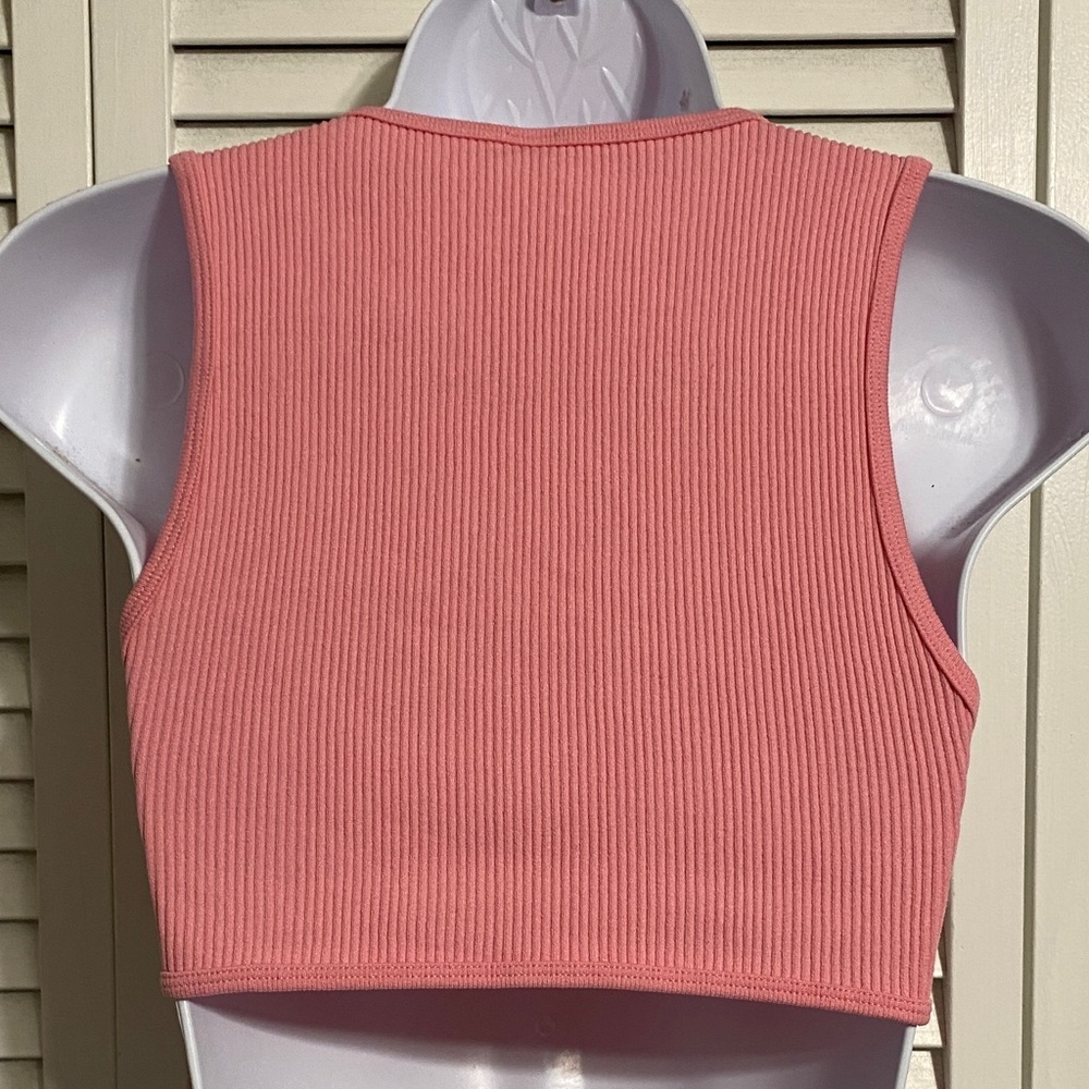 ANWND Pink Sleeveless Top with Rhinestone Fringe! - Picture 5 of 7